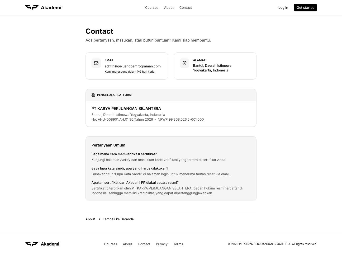 Contact Page