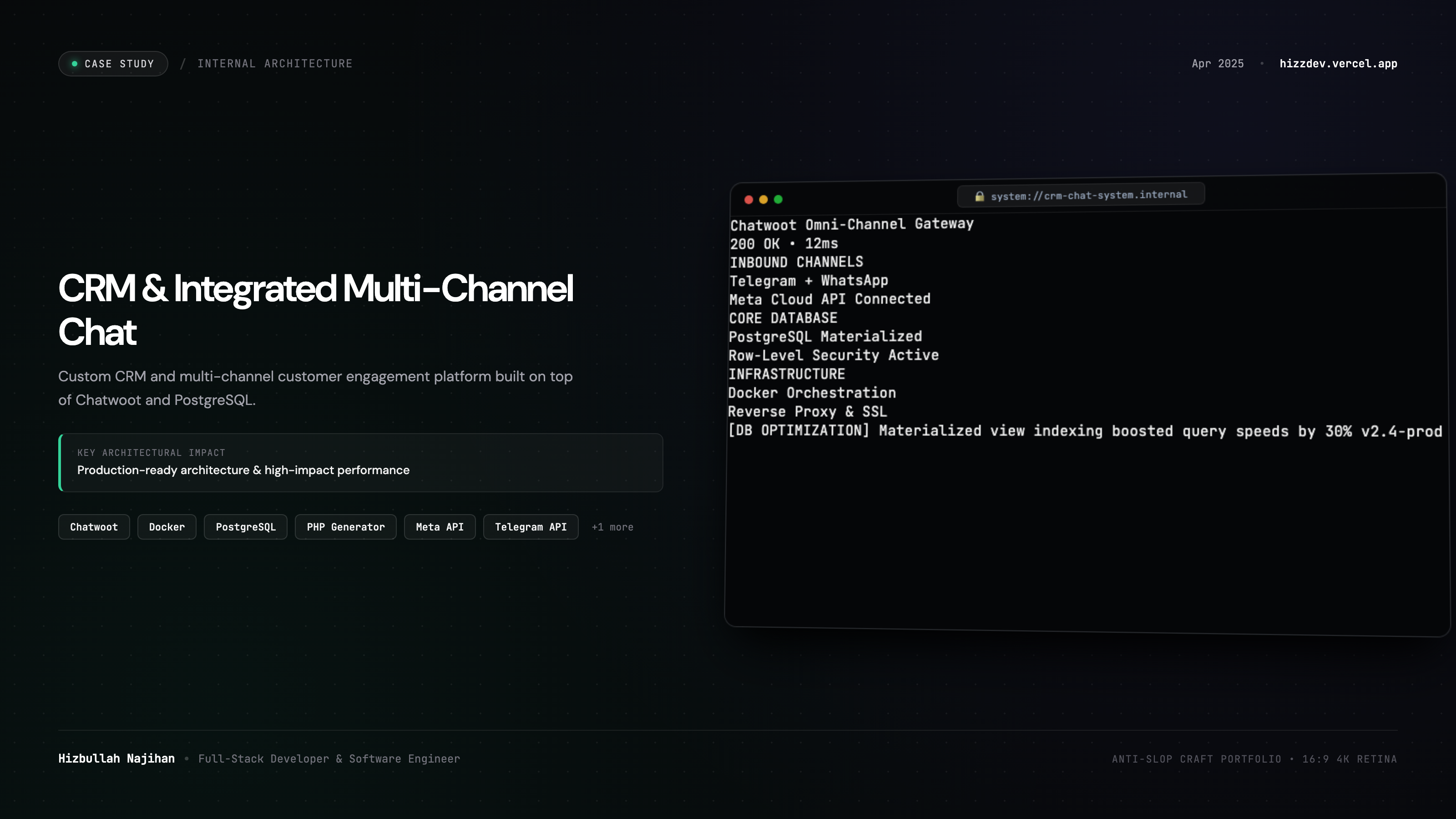 CRM & Integrated Multi-Channel Chat