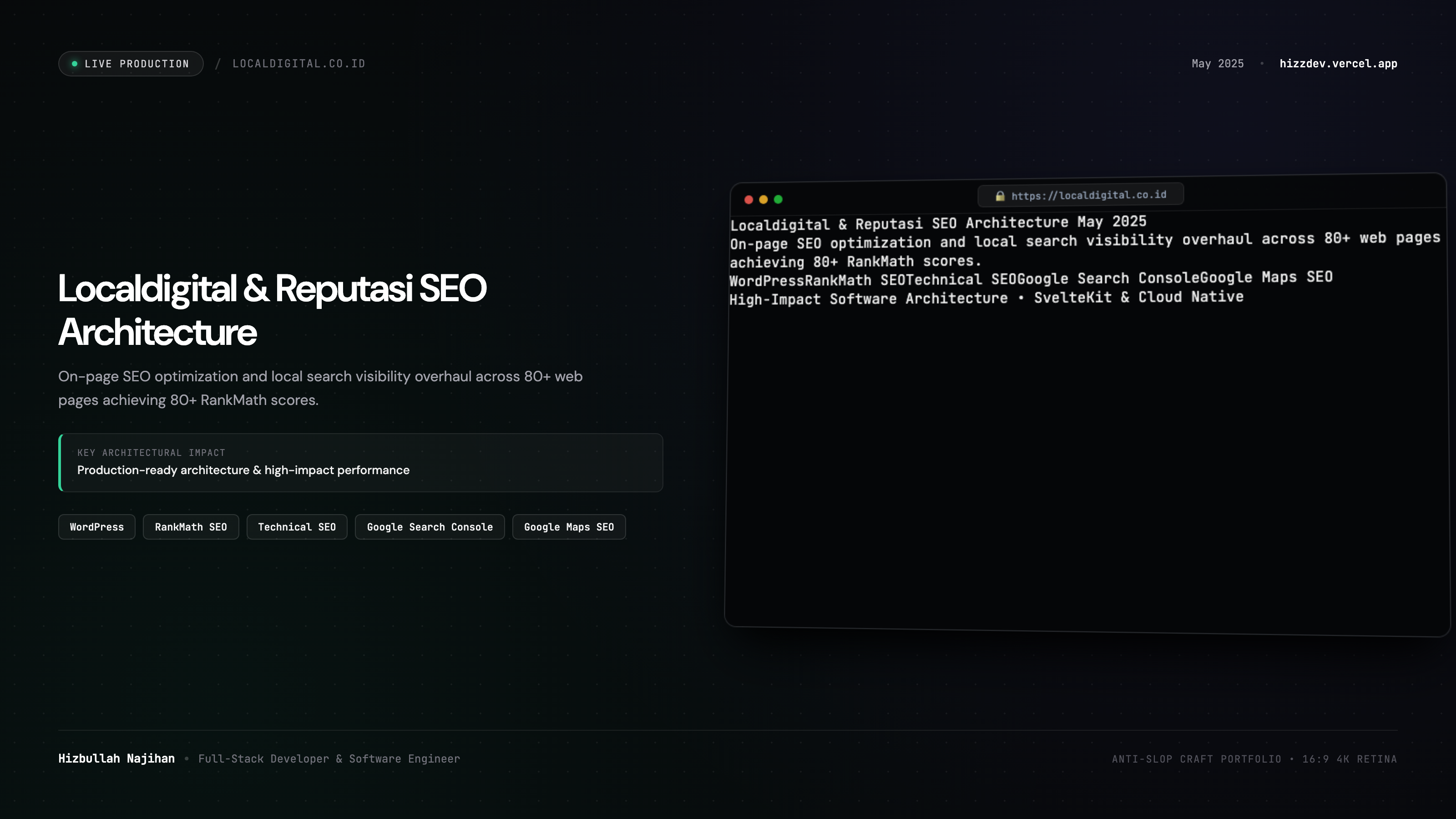 Localdigital & Reputasi SEO Architecture